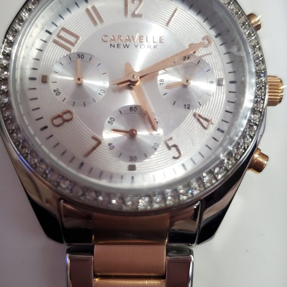 NWT Caravelle New York Women's Quartz Stainless Steel Watch - Picture 2 of 7